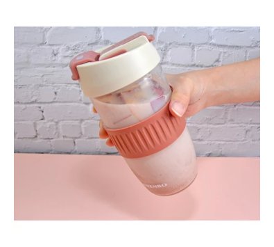 《御膳坊》耐高溫美型玻璃杯540ML------(吸管直飲兩用)水杯 咖啡杯 冷水壺 玻璃杯