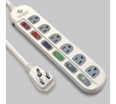 CK3661-9 過載斷電6開6座3孔9尺電源線組-----延長線