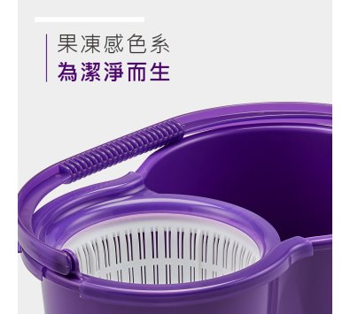 ★限時促銷★FS01好神拖輕巧手壓旋轉拖把組 (1桶1拖2布)