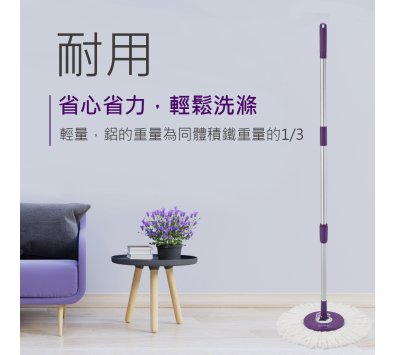 ★限時促銷★FS01好神拖輕巧手壓旋轉拖把組 (1桶1拖2布)