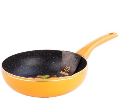 潔豹大理石不沾小炒鍋22公分