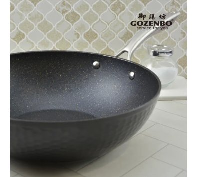 御膳坊礸石紋感溫加深炒鍋