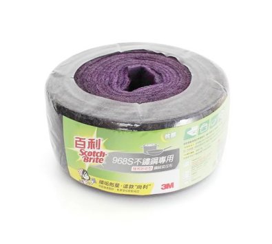 3M百利968S鋼絨白鐵菜瓜布(1束10片入or1捲60入)