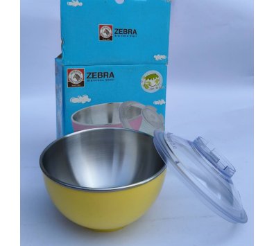 斑馬彩色隔熱碗15cm 附蓋