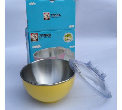 斑馬彩色隔熱碗15cm 附蓋